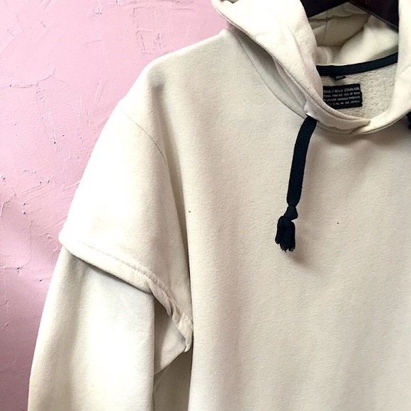 Bross & Jeans Oversized Cream Hoodie Argentina Import Item Front Pouch Hood - Picture 10 of 11